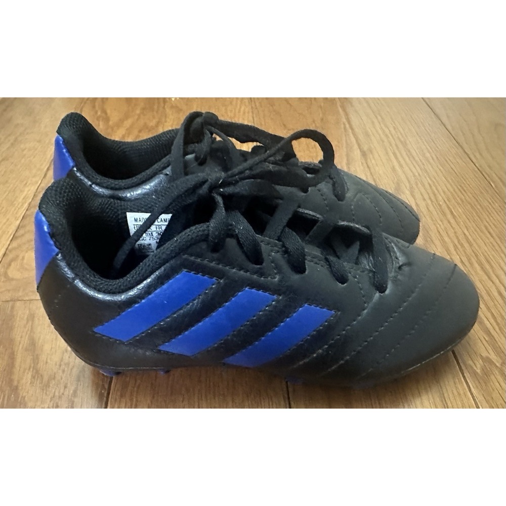 Adidas Soccer Goletto VIII Turf Cleats Black‎ Blue Little Kids size 12K